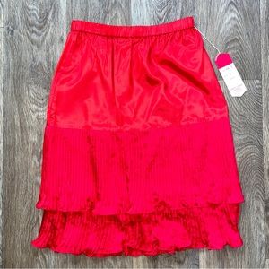 Vintage Maggy London new with tags red tiered frilly skirt
